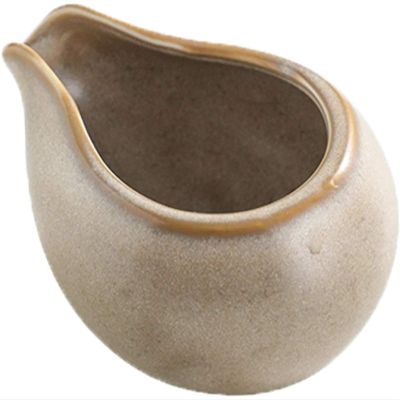ZARUX Milk Frothing Pitchers Ceramics Cream Pitcher Milk Jug 100ml Coffee Set Kit Small Milk Cup Suitable for Home Use Multifunctional Sauce Pitcher (Color : Beige)