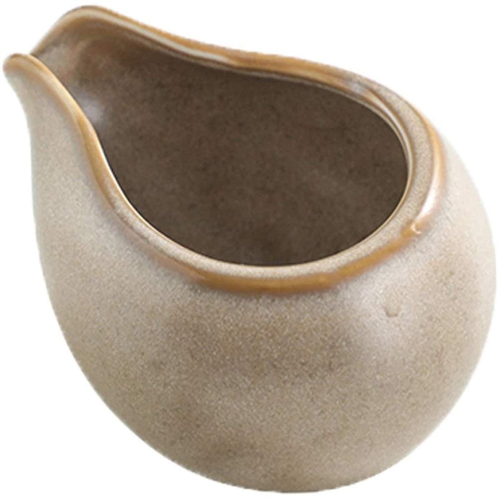 ZARUX Milk Frothing Pitchers Ceramics Cream Pitcher Milk Jug 100ml Coffee Set Kit Small Milk Cup Suitable for Home Use Multifunctional Sauce Pitcher (Color : Beige)