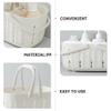Alipis Bath Basket Handle Plastic Baskets for Classroom White Small for Bathroom view 4