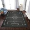 Soccer Field Chalked Blackboard Area Rug, Football Stadium Board Print Carpet, Indoor Non-Slip Kids Rugs, Machine Washable Breathable Durable Carpet for Front Entrance Floor Decor,3 x 4ft view 3