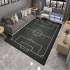 Soccer Field Chalked Blackboard Area Rug, Football Stadium Board Print Carpet, Indoor Non-Slip Kids Rugs, Machine Washable Breathable Durable Carpet for Front Entrance Floor Decor,3 x 4ft view 4