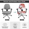 Christmas Snowman Snowflake Bunny Office Chair Cover Desk Computer Chair Slipcover, Stretch Universal Gaming Chair Covers Rotating Chair Protector Snowman in Snowland Seat Cover with Backrest Cover view 2