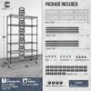 CAPHAUS NSF Commercial Grade Heavy Duty Wire Shelving w/Wheels, Leveling Feet & Liners, Storage Metal Shelf, Garage Shelving Storage, Utility Wire Rack Storage Shelves, 48 x 18 x 76 6-Tier No Liner view 3