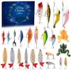 Advent Calendar Fishing Christmas Countdown - 24 Days Fishing Lures Set for Fisher Adult Men Teen Boys - 2025 Xmas Surprise Gift view 1