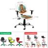 AMZRicher Western Cowboy Office Chair Cover Stretchable Computer Chair Seat Cover Backrest Slipcovers, Teal Cactus Watercolor Brown Stretchable Rotating Desk Chair Seat Cushion Split Protectors view 4