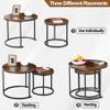 F2C Nesting Coffee Table Modern End Table Set of 2 for Living Room Balcony Office, Round Wood Accent Side Coffee Tables with Sturdy Metal Frame, Easy Assembly view 4