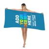 BDUEYFU Custom Beach Towels Personalized Towels Your Design Here Customize Lightweight Beach Towel Suitable for Seaside Camping Swimming Travel Sapphire Blue 31"x71" view 3