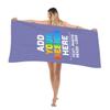 BDUEYFU Personalized Beach Towels for Kids Adults,Custom Beach Towel with Names Photo Picture,Customized Quick Dry Towels for Beach Pool Bath,Camp Violet 31"x71" view 3
