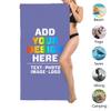 BDUEYFU Personalized Beach Towels for Kids Adults,Custom Beach Towel with Names Photo Picture,Customized Quick Dry Towels for Beach Pool Bath,Camp Violet 31"x71" view 4