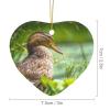 Christmas Keepsake Duck Bird Xmas Ceramic Ornament Christmas Tree Decor Bauble Christmas Stocking Stuffer Gift New Year Party Favors for Men Women Teens Teachers view 2