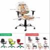 Happy Thanksgiving Day Gnomes Office Chair Cover Stretchable Computer Chair Seat Cover Backrest Slipcovers, Maple Leaf Fruits Vegetable Stretchable Rotating Desk Chair Seat Cushion Split Protectors view 4
