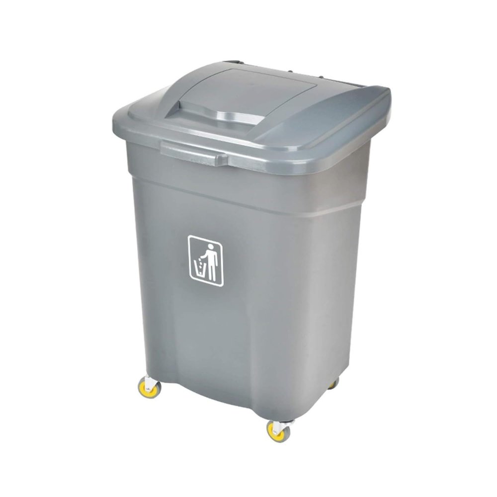 Valcla Trash Can Plastic Trash Can with Wheels, Outdoor/Indoor Trash Can with Lid Trash Can Outdoor Trash Can Trash Recycling Bin for Indoor Outdoor or Commercial Use