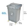 Valcla Trash Can Plastic Trash Can with Wheels, Outdoor/Indoor Trash Can with Lid Trash Can Outdoor Trash Can Trash Recycling Bin for Indoor Outdoor or Commercial Use view 2