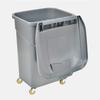 Valcla Trash Can Plastic Trash Can with Wheels, Outdoor/Indoor Trash Can with Lid Trash Can Outdoor Trash Can Trash Recycling Bin for Indoor Outdoor or Commercial Use view 3