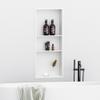 Neodrain 12X30 in Shower Niche, 3 Layers White Wall Niche Tile Ready NO Tile Needed Stainless Steel Recessed Niches for Shower Wall Bathroom Storage view 2