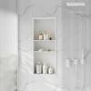 Neodrain 12X30 in Shower Niche, 3 Layers White Wall Niche Tile Ready NO Tile Needed Stainless Steel Recessed Niches for Shower Wall Bathroom Storage view 4