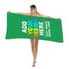 BDUEYFU Personalized Beach Towels for Kids Adults,Custom Beach Towel with Names Photo Picture,Customized Quick Dry Towels for Beach Pool Bath,Camp Irish Green 29"x58" view 3