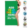 BDUEYFU Personalized Beach Towels for Kids Adults,Custom Beach Towel with Names Photo Picture,Customized Quick Dry Towels for Beach Pool Bath,Camp Irish Green 29"x58" view 4