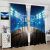 3D Basketball Curtains, Sports Theme Court Arena Stadium Stadium Teenage Boys Bedroom Decoration Game Match Living Room Curtains,72X63 Inch view 4