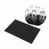 16x12in Bar Service Mats, Non Slip Insulation PVC Black Beer Mat Thick Durable Spill Mats Whiskey Glass Coffee Bars Mats Coasters for Kitchen Restaurant(2PCS) view 1