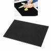 16x12in Bar Service Mats, Non Slip Insulation PVC Black Beer Mat Thick Durable Spill Mats Whiskey Glass Coffee Bars Mats Coasters for Kitchen Restaurant(2PCS) view 3