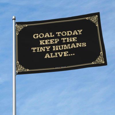 Boys Bedroom Accessories Goal Today:Keep The Tiny Humans Alive... Flag Coffee Bar Decor Room Accessories For Teen Boys (Color : Colour, Size : 30X45CM)