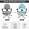 Computer Office Chair Cover, Welcom Beach Summer Orange Slippers Starfish Shell Split Stretchable Chair Seat Covers, Polyester Removable Washable Universal Desk Rotating Chair Slipcover Protector view 2