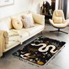 Erosebridal Snake Area Rug 3x5, Sun and Moon Living Room Rugs Non Shedding, Moth Sugar Skull Carpet for Kids Boys Girls Bedroom, Galaxy Starry Sky Butterfly Animal Decorative Washable Rug, Black view 2
