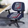 YOKOU Computer Office Chair Cover,Hockey Sport Theme American Flag Blue Washable Removable Rotating Boss Chair Slipcovers Soft Desk Chair Cover 1pcs view 2