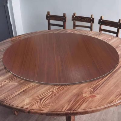 Lazy Susan Round Rotating Serving Plate For Dining Table, 360Smooth Rotation Silent Wooden Tabletop Turntable,  20 24 28 32 36 39 Inch Rotating Serving Tray