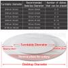 Lazy Susan Round Rotating Serving Plate For Dining Table, 360Smooth Rotation Silent Wooden Tabletop Turntable,  20 24 28 32 36 39 Inch Rotating Serving Tray view 2