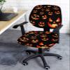 Gsypo Computer Office Chair Cover, Halloween Pumpkin Horriable Split Stretchable Chair Seat Covers, Polyester Removable Washable Universal Desk Rotating Chair Slipcover Protector view 3