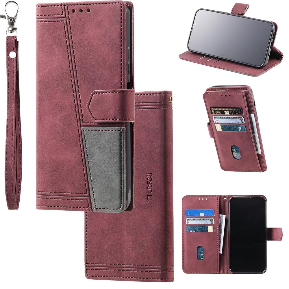Compatible with Huawei P30 Pro Case,PU Leather Stand Compatible with Huawei P30 Pro Flip Magnetic Closure Protection Phone Wallet Cover Red
