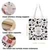 KUIYAI Spooky Tote Bag Spooky Season Shoulder Bag Halloween Party Canvas Bag Horror Skeleton Bat Pumpkin Handbag (StSpookyTotebag) view 4