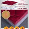 LMXSHJI Fitted Sheet Quilted Layer Crystal Velvet Fabric Mattress Protector Cover Non-Slip Elastic Band Fixation Single Double (Color : Red, Size : 150x190cm+28cm) view 3