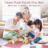 10pcs Interlocking Carpet Shaggy Soft EVA Foam Mats, Fluffy Area Rugs Carpet Floor Tiles, Puzzle Play Mat for Bedrooms, Studies, 12x12inch(Color:White+Gray) view 2