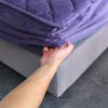LMXSHJI Fitted Sheet Quilted Layer Crystal Velvet Fabric Mattress Protector Cover Non-Slip Elastic Band Fixation Single Double (Color : Purple, Size : 180x220cm+28cm) view 3