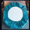 LMXSHJI Fitted Sheet Quilted Layer Crystal Velvet Fabric Mattress Protector Cover Non-Slip Elastic Band Fixation Single Double (Color : Lake Blue, Size : 160x200cm+28cm) view 4