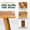 Bme Premium Teak 2-Tier Shower Bench, Space-Saving Multifunctional Wooden Shower Shelf, Easy Install with Anti-Rust Hardware & Adjustable Leveler view 2