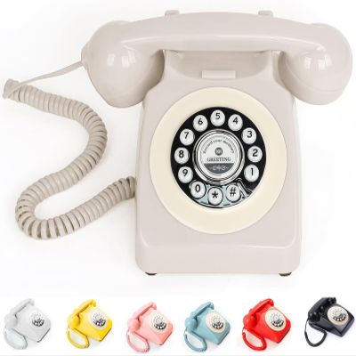 HITUGU Audio Guest Book Phone Audio GuestBook for Weddings, Record Customized Audio Messages Guest Book for Parties Weddings Birthdays Rentals Confessions Special Occasions (Beige (Key))