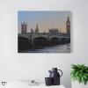 16x20 Canvas Wall Art Palace London Parliament Big Ben Framed Canvas Prints Modern Decor for Home Bathroom Office Farmhouse Canvas Artwork Poster Housewarming Gift for New Homeowners view 3