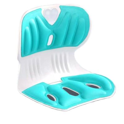 Waist Back Support Seat Pillow, Waist Back Support Chair Memory Sponge with Correct Sitting Posture Comfortable for Office (Green)
