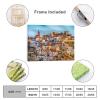 11x14 Canvas Wall Art Greece Village Hill Framed Canvas Prints Modern Decor for Home Bathroom Office Farmhouse Canvas Artwork Poster Housewarming Gift for New Homeowners view 2