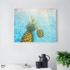 11x14 Canvas Wall Decor Artwork Summer Tropical Pineapple Canvas Wall Art Poster Print Modern Painting Pictures Home School Office Classroom Decor Birthday Gift for Women Men Kids view 3