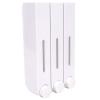 Liquid Soap Dispenser,Wall Mount Shower Liquid Soap Dispenser Three Head Shampoo Dispensers,Shower Soap Dispenser for Hotel, Bathroom,Home(White) view 1