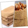 JOINPAYA 3pcs Old Style Linen Storage Bags Breathable Woven Food Sacks for Potatoes Nuts and Vegetables Reusable Flood Control Bags for Home and Garden view 2