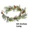 Factory Direct Craft Artificial Berry Pine Cone and Frosted Pine Garland for Christmas Displays and Holiday Decorations - 64 Inches Long view 2