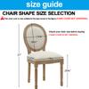XGANGM Set of 4/2 Dining Chairs Slipcovers with Round Back Dining Room Chairs Covers Without Arms Solid Wood Legs Modern Oval Side Chairs for Kitchen/Bedroom/Dining Room,Color h,2PCS view 2