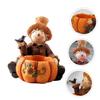 Artibetter Pumpkin Candlesticks Candle Holders Decor Candle Stand Hotel Candlestick Pumpkin Holder Desktop Holder Halloween Resin Vertical Tealight view 3