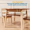 ECR4Kids Hideaway Table and Chair Set, Kids Furniture, Dark Walnut/Antique White, 3-Piece view 4